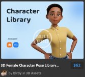 3D Female Character Pose Library Pack.jpg